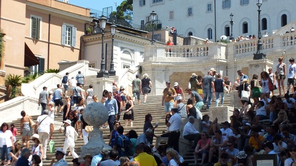 2017-Rom Touristen auf der Spanische Treppe