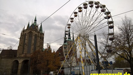 Erfurt -Domplatz mit Riesenrad
