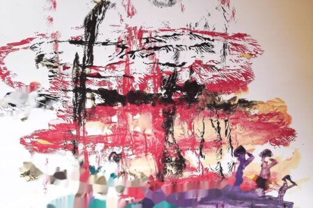 Schwarz rotes Gewitter ( thunder and lightning black and red)