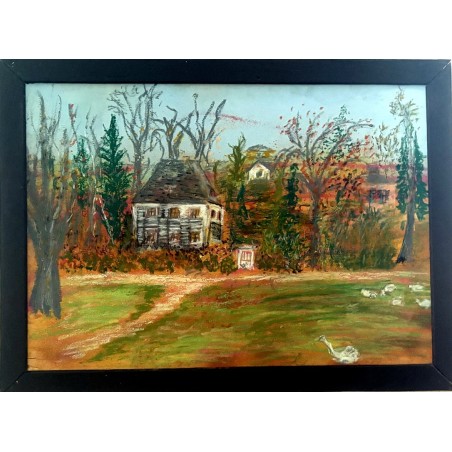 the garden house of Goethe in autum