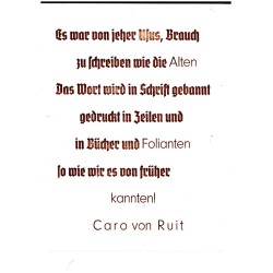 Spruch in Faktura